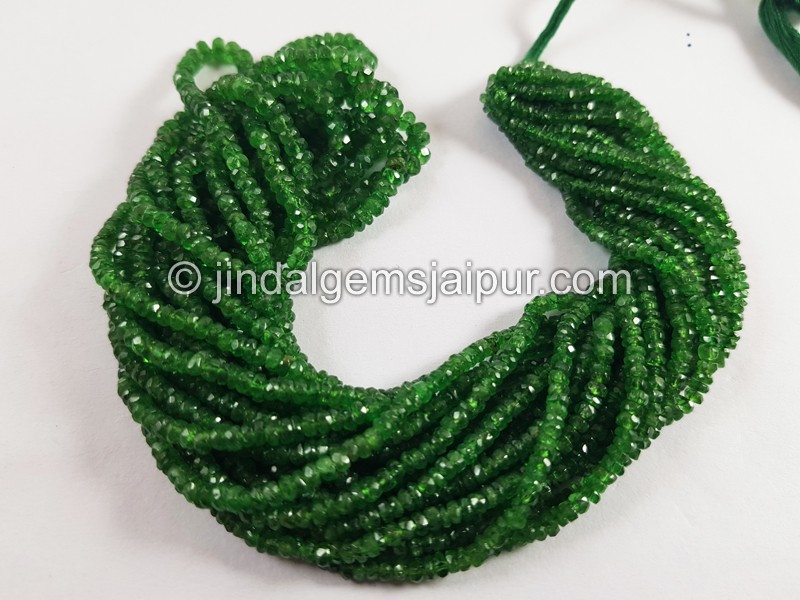 Tsavorite Faceted Roundelle Beads